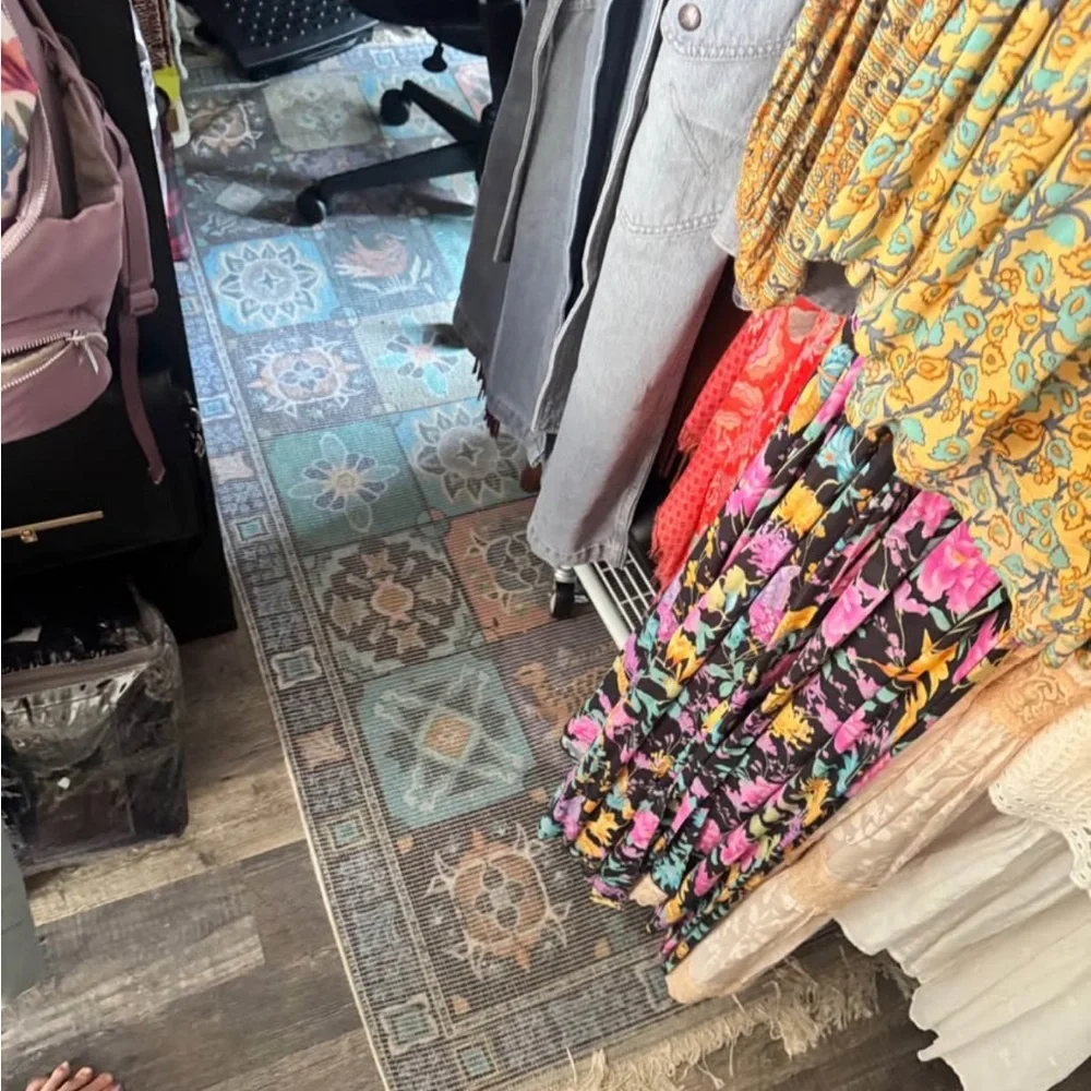 Urban Outfitters Mosaic Pattern Izzy Tile 5’x7’ Cotton Rug